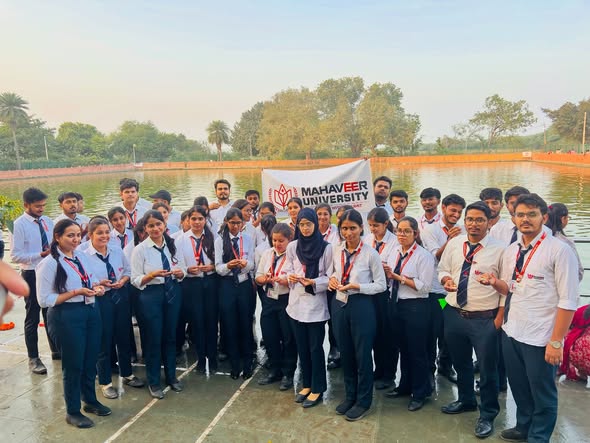 Mahaveer University Students Illuminate Gagol Teerth on Dev Deepawali