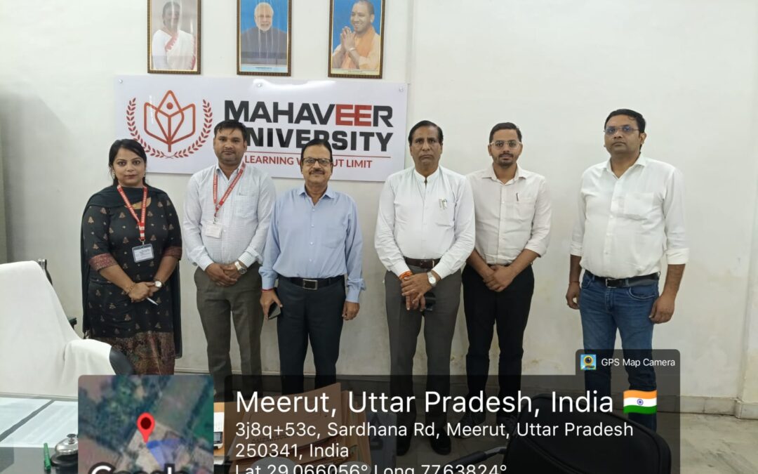महावीर विश्वविद्यालय एवं जनता वैदिक कॉलेज, बड़ौत के मध्य एमओयू को लेकर चर्चा